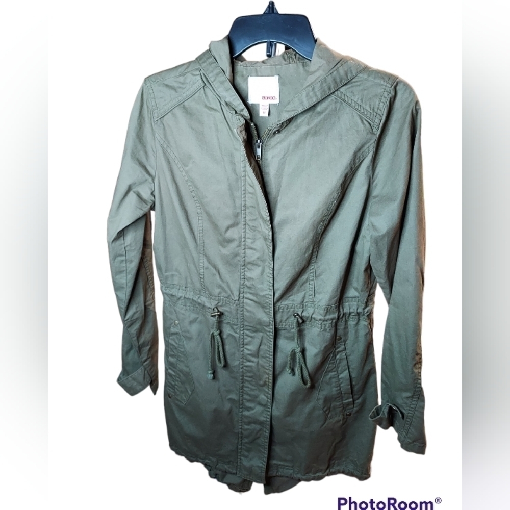 Bongo khaki hooded olive Green parka Med